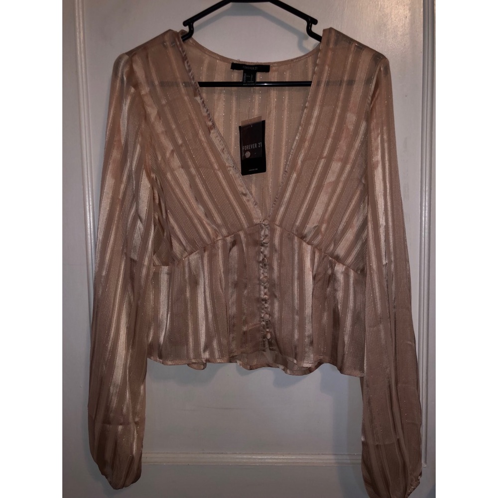 Forever 21 long sleeve button down shirt